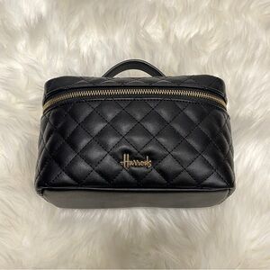 Harrods Black Quilted Women's makeup bag